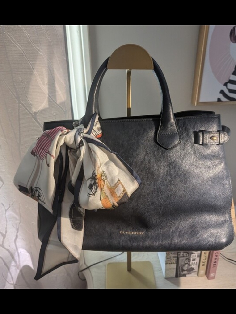 Burberry Med Banner House Check Satchel W COA - Picture 3 of 15
